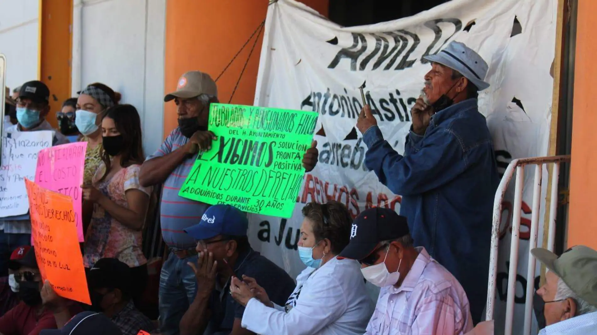 manifestación de jubilados y pensionados del Ayuntamiento